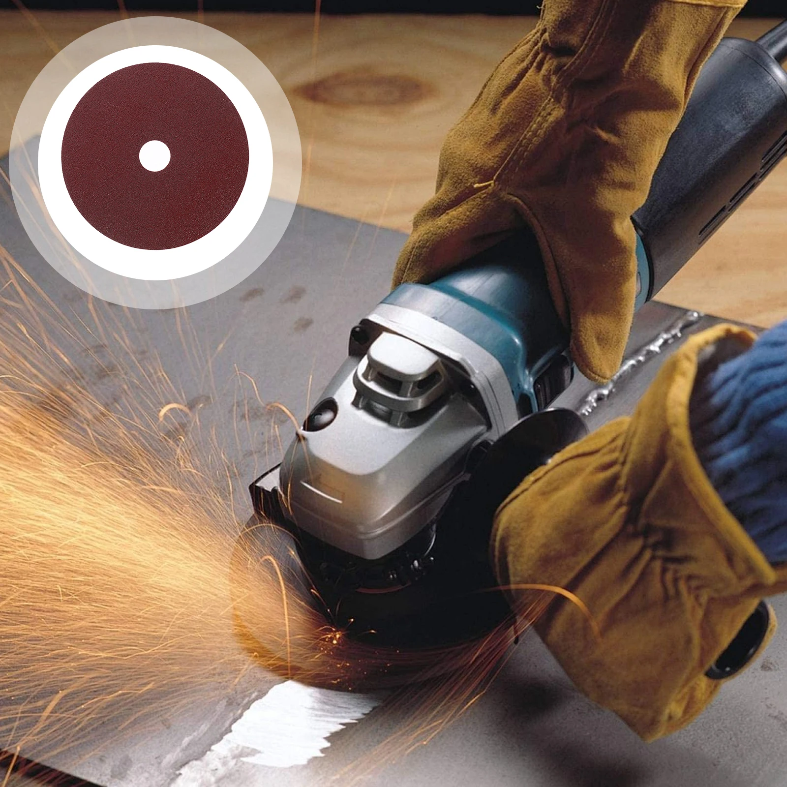 25Pcs Polishing Sanding Discs Compatible Angle Grinder 3.93 Inch 120 Grit Fine Sandpaper Pads Wood Metal Furniture Renovation