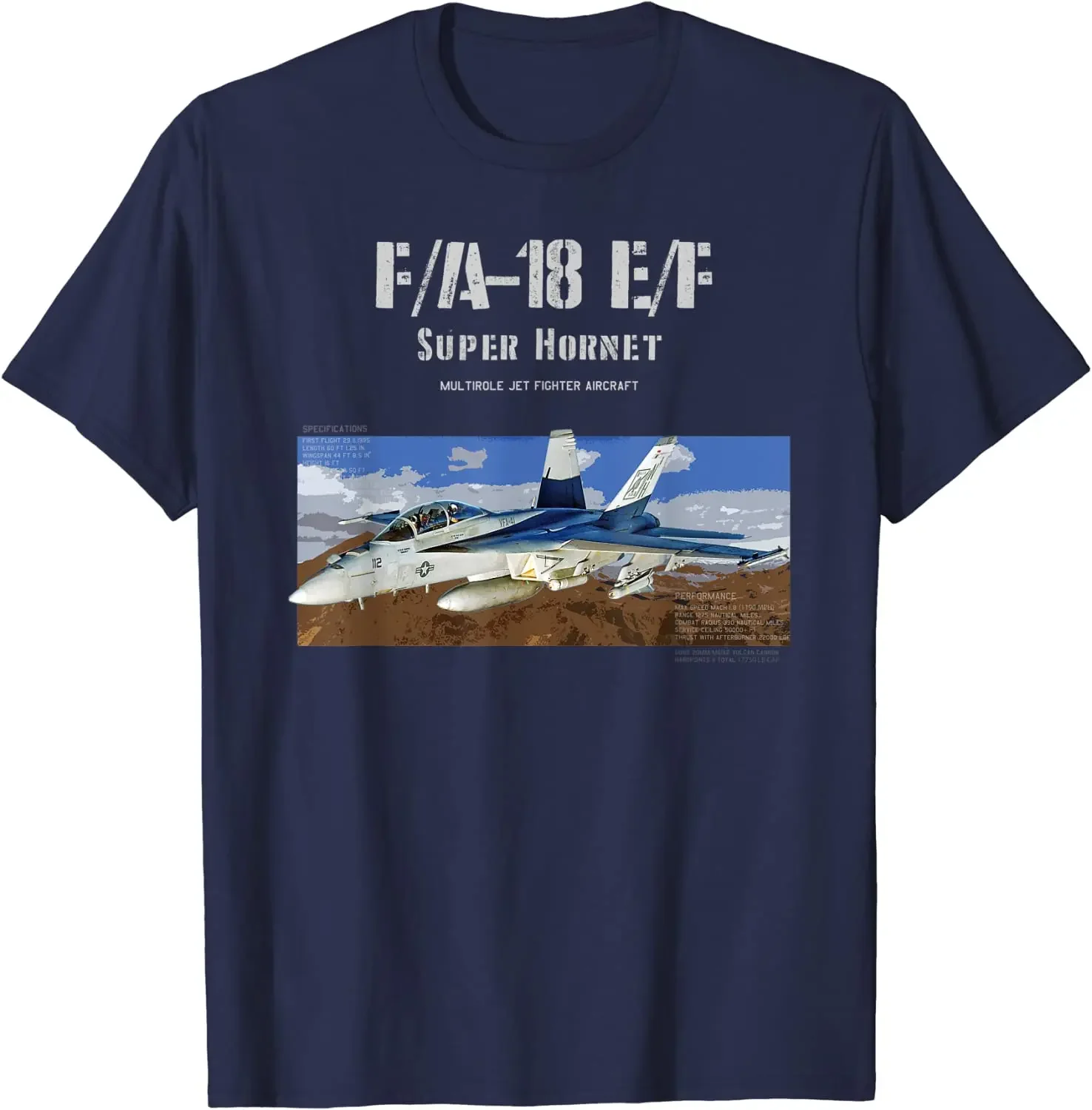 F/A-18 E/F Super Hornet Jet Fighter Airplane Men T-Shirt Short Sleeve Casual Cotton O-Neck Summer Shirts