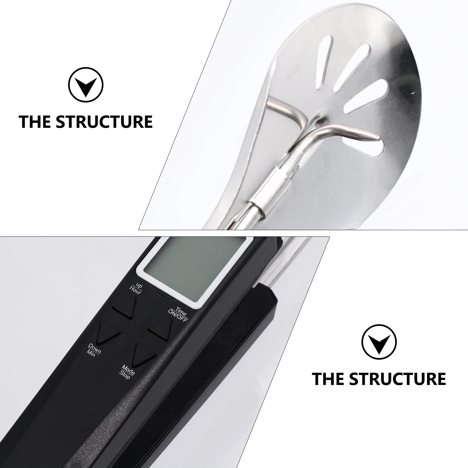 

1Set Food Tong Barbecue Thermometer Accurate Temperature Probe Kitchen Meat Steak Grilling Oven Cooking Tool Food Thermometer