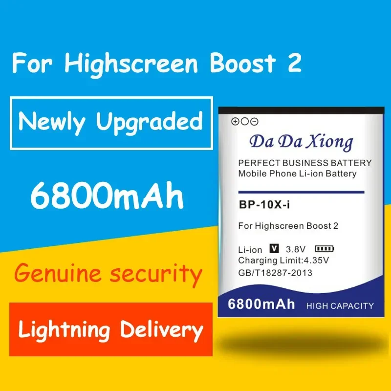 

Genuine Security 6800mAh BP-10X-i Battery For Highscreen Boost 2 II Innos D10 D10F Smartphone