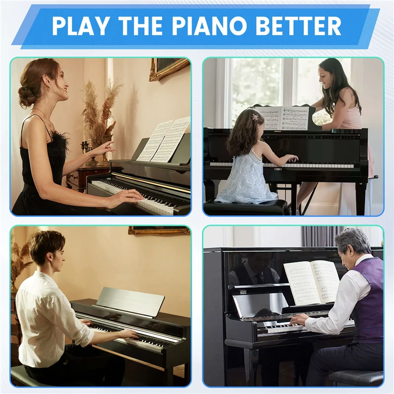 

【Hot Cake】Piano Accessories Kit No Side White Keys Leather On The Piece Piano Keys Leather Piano Accessories 52Mm