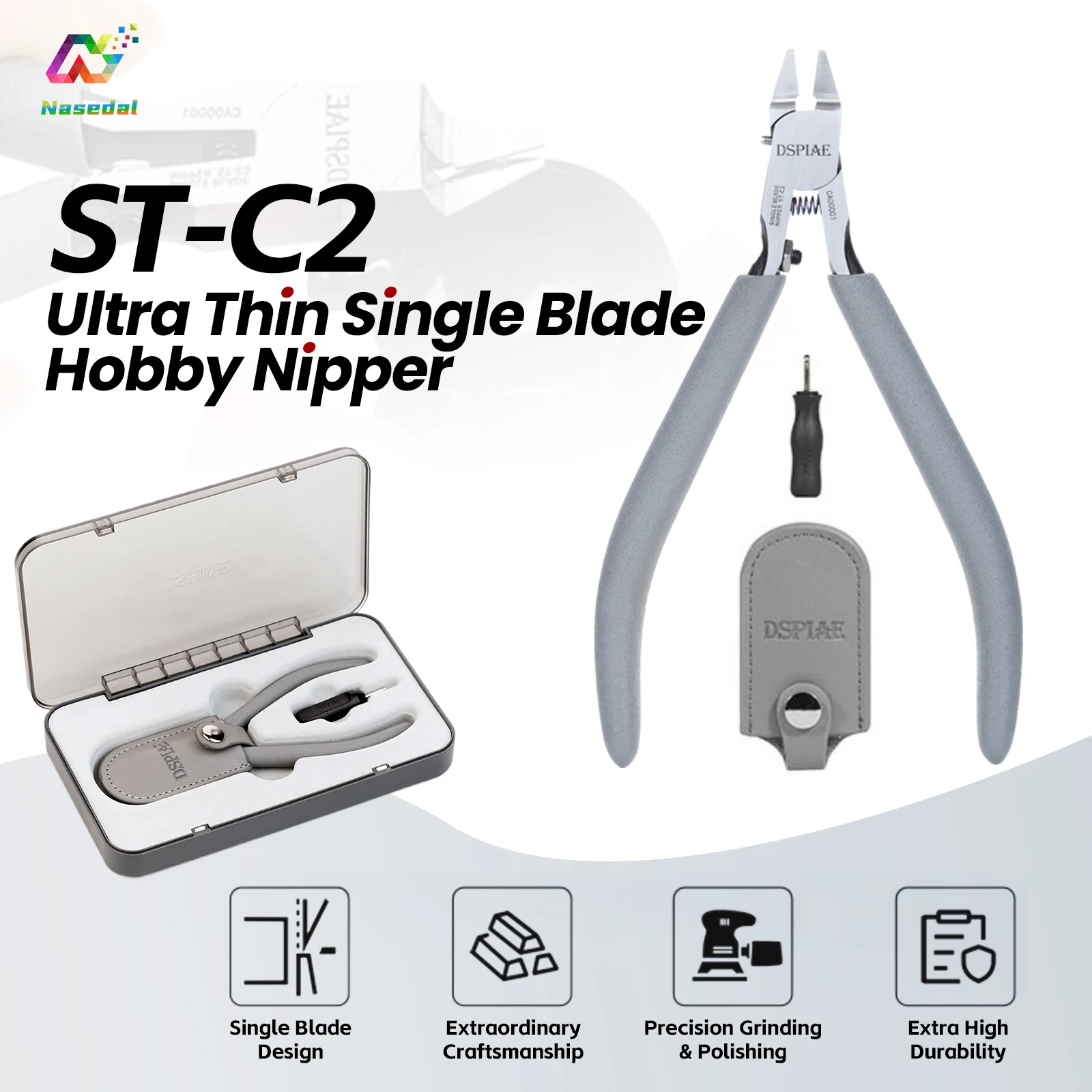New DSPIAE ST-C2 Ultra-thin Single Blade Nipper for Gundam Model Assembly Making Precision Cutting Plier DIY Model Building