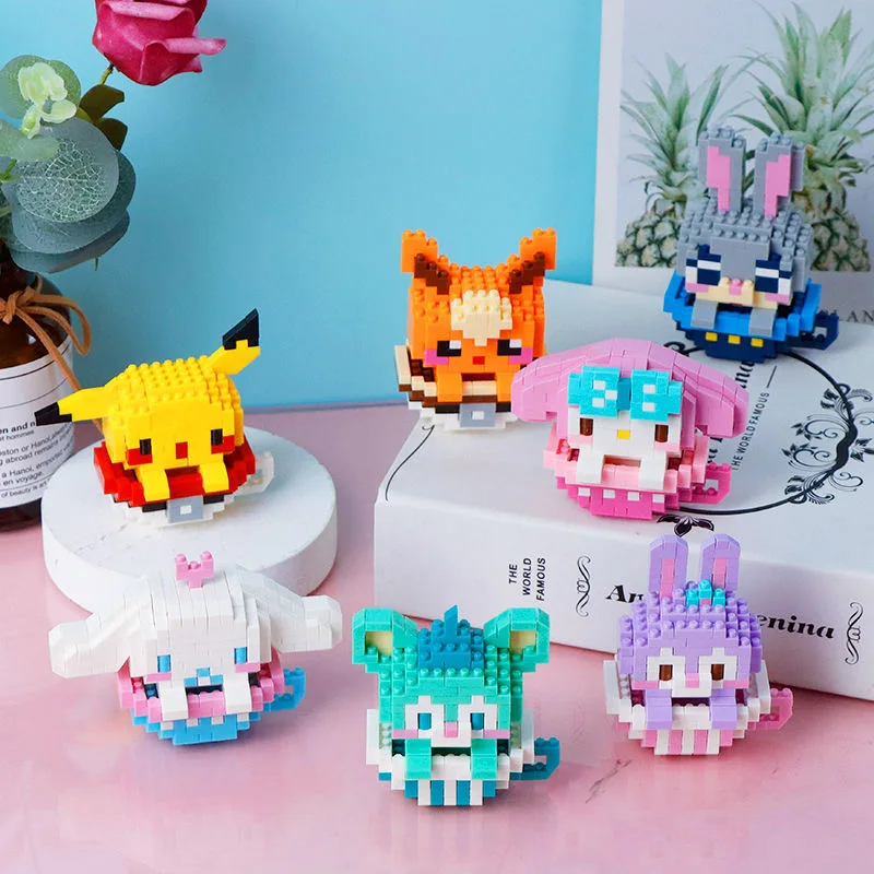 Magic Mini Blocks Cartoon Collection Bricks Micro Cup Anime Building Toy Juguetes Auction Figure Toy Kids Gift Girl Present 2100