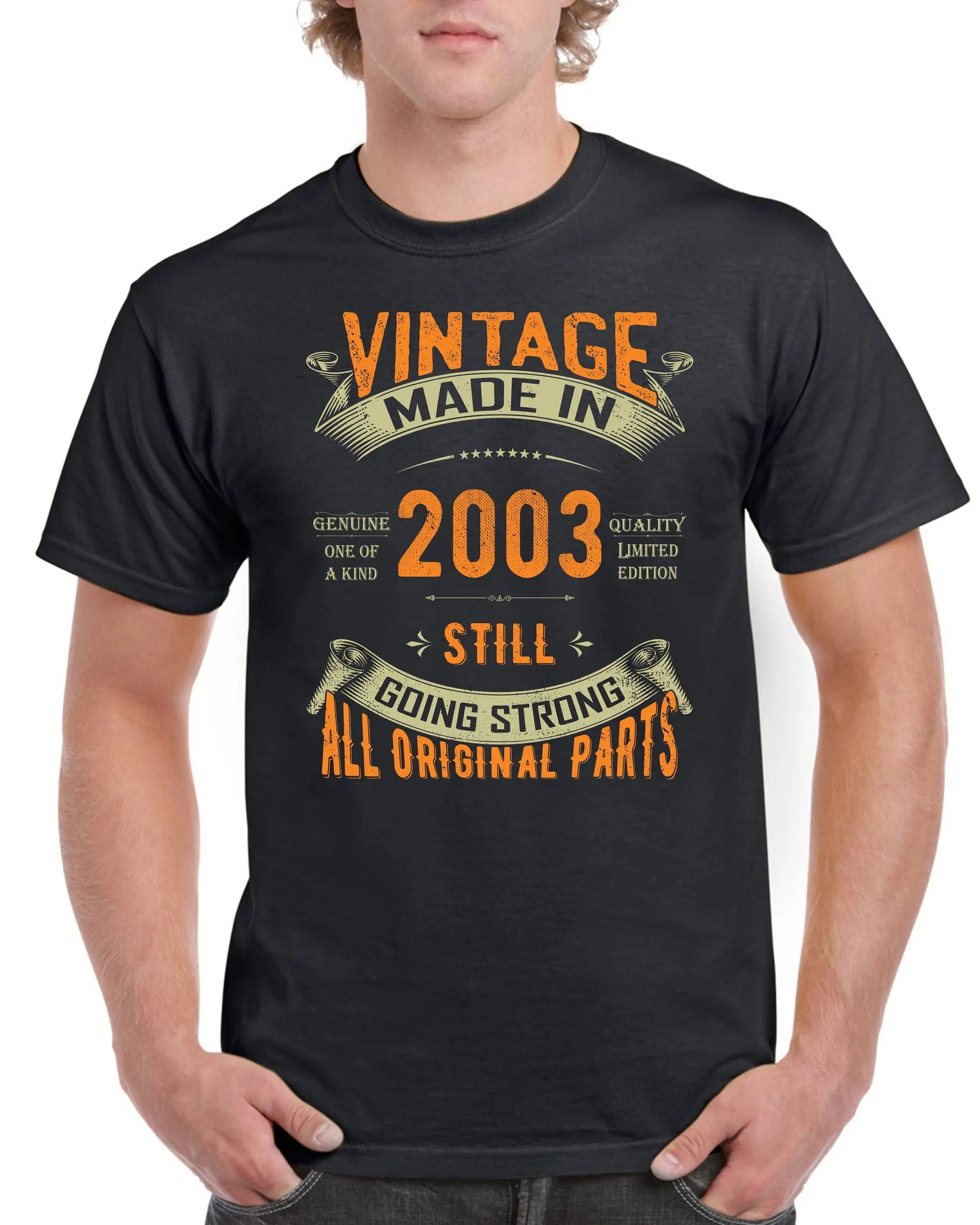 21St Birthday T Shirt S Presents For Dad Mens Cotton Shirts Vintage Made In 2003 21 Years Old