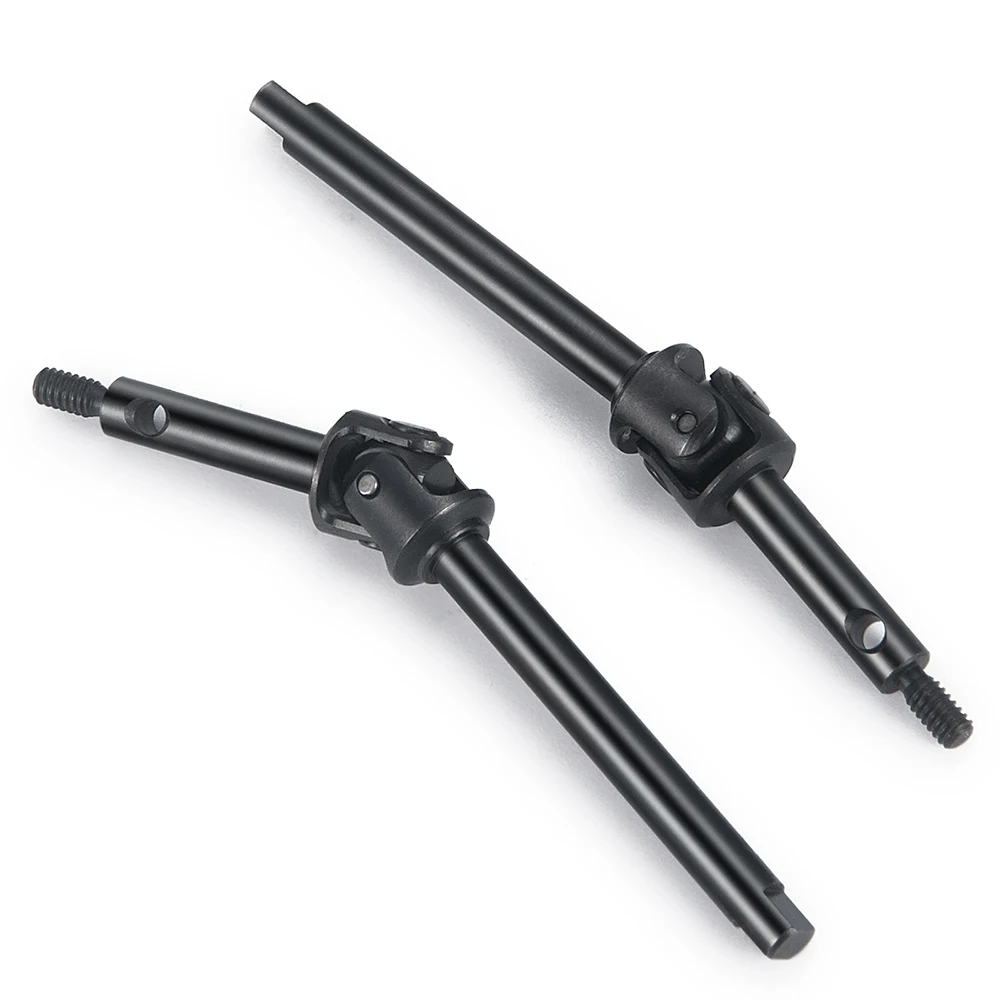 YEAHRUN 2Pcs Steel Lengthen Front CVD Shaft Drive for Axial SCX24 Deadbolt C10 Gladiator Bronco Wrangler 1/24 RC Car Model