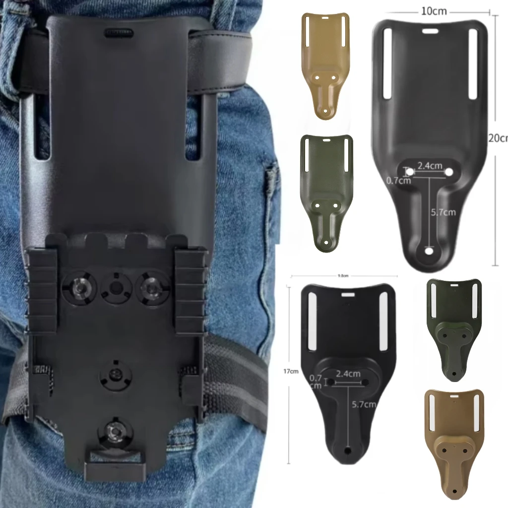 Tactical Drop Leg Pistol Holster Platform Universal Gun Holster Low Ride Adapter Base Thigh Strap for Hunting