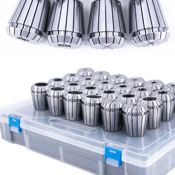 ER yaylı yüksük ER11 ER16 ER20 ER25 ER32-1 2 3 4 5 6 7 8 9 10 11 12 20mm Yüksek Hassasiyetli 0.015mm Freze Takım Tutucu CNC