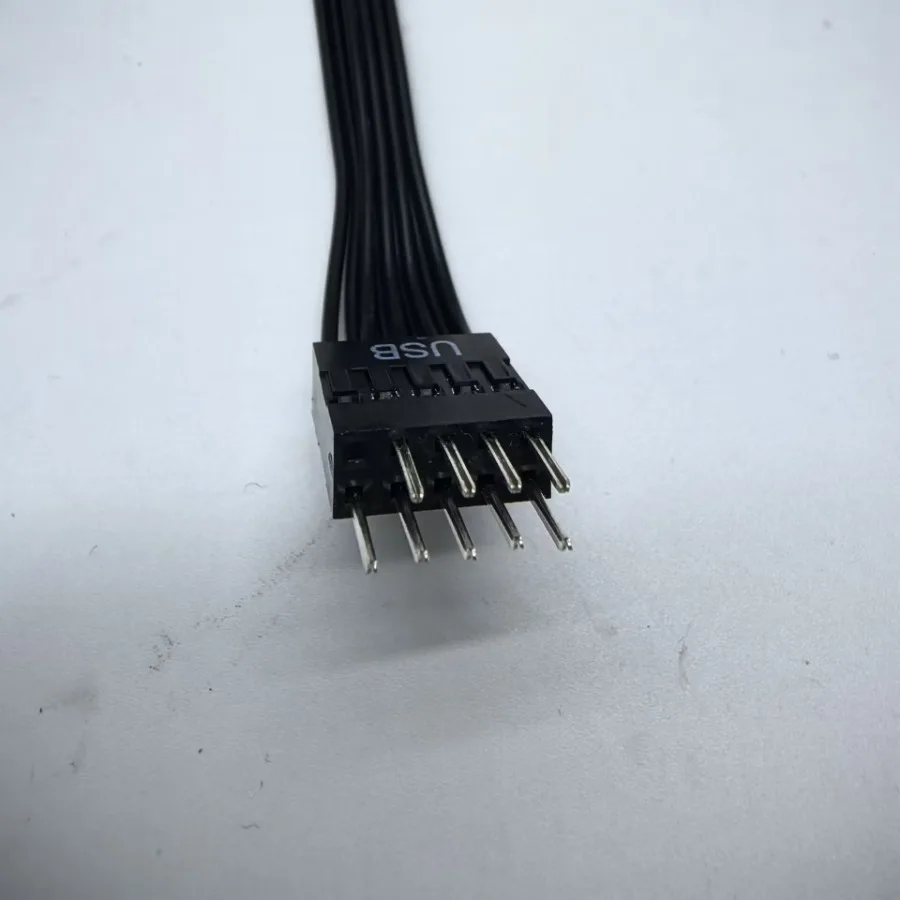 50pcs/lot Dupont Mini USB 2.0mm 10Pin Female to 2.54mm 9Pin Male PC Motherboard Data Power Extension Cable 12cm