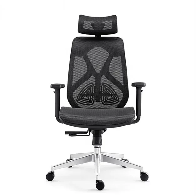 2026 Wholesale Ergonomic Office Chair High Back Swivel Executive Adjustable Headrest Mesh Extendable Massage Plastic Foam Iron N