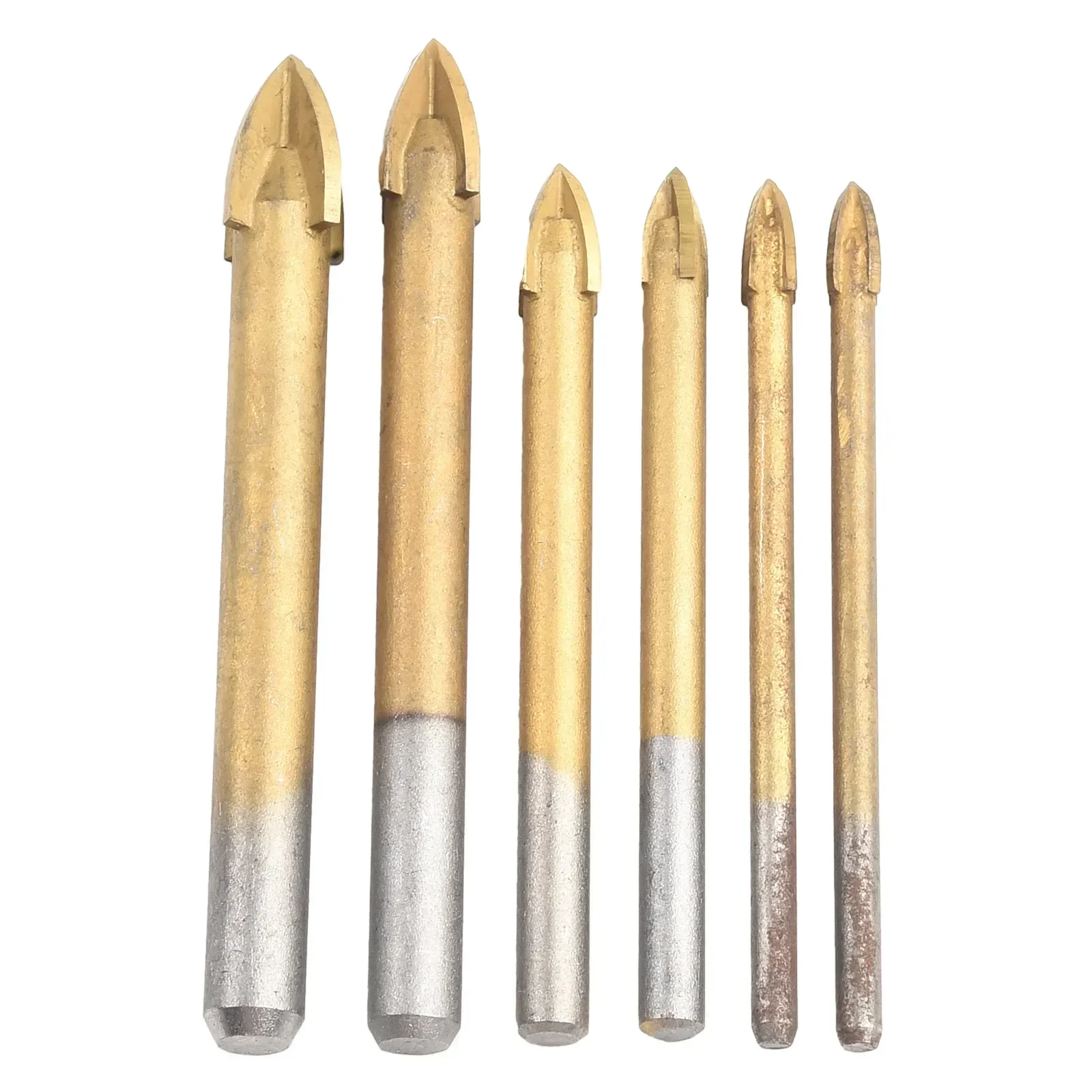 Premium Spear Head Carbide Drill Bits for Porcelain Ceramic Tile and Glass 6 Piece Set (4mm 5mm 6mm 8mm 10mm 12mm)