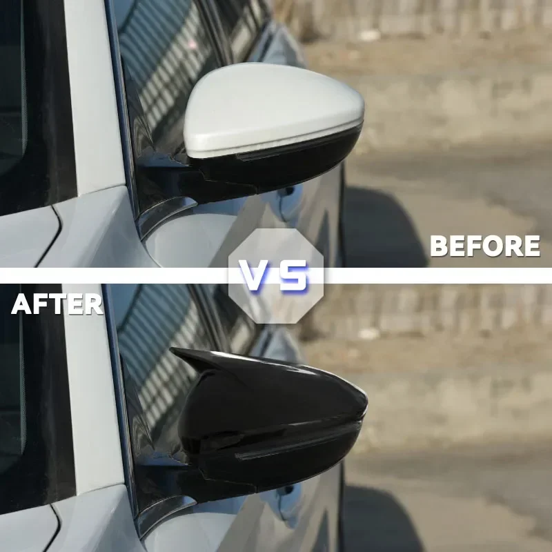 Side Rearview Mirror Cap Wing Mirror Cover Fit For Peugeot 208 308 408 508 307 308 2008 4008 5008 2013-2023 Car Accessories