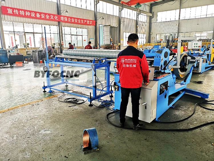 BYL-1600 Spiral Tube Duct Forming Machine for Ventilation HVAC Duct Making Machine