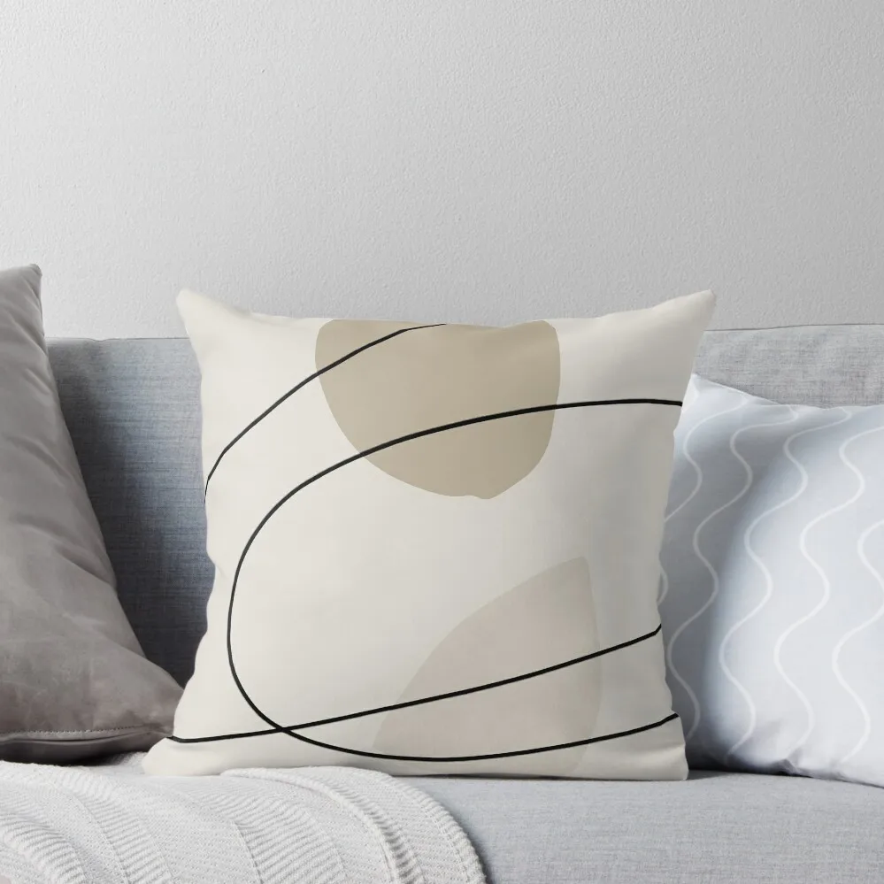 

Neutral tones, abstract shapes & line drawing. Throw Pillow Couch Cushions Christmas Pillow luxury home accessories pillow