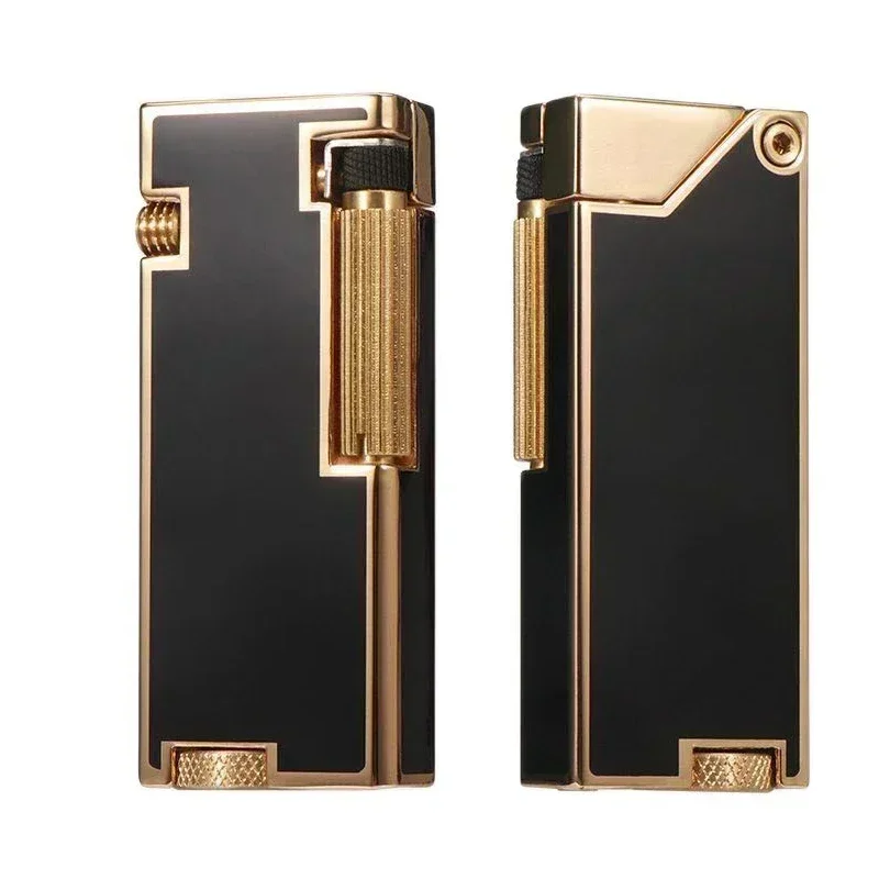 Zorro 666 New Design Resin Black Red Metal Push Ejection Side Slip Ignition Kerosene Lighter Windproof Men\'s Gift with Box