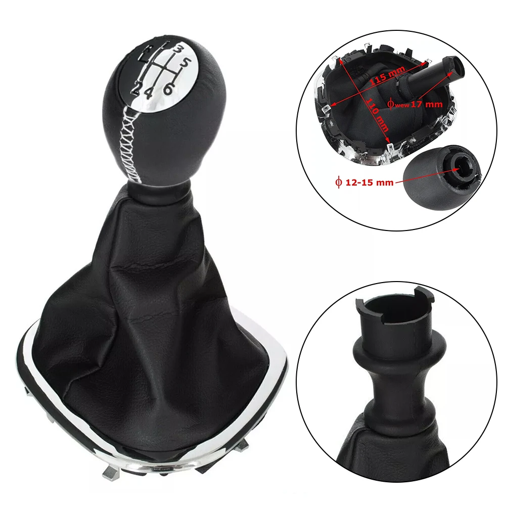 Leather Shift Knob Cover For Trafic Car Interior Upgrade Easy Installation Leather Cover Non-deformation Design