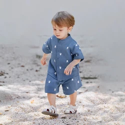 2Pcs Baby Boy Clothes Sets Summer Toddler Baby T-shirts + Shorts Short Sleeves Baby Girl Clothing Sets