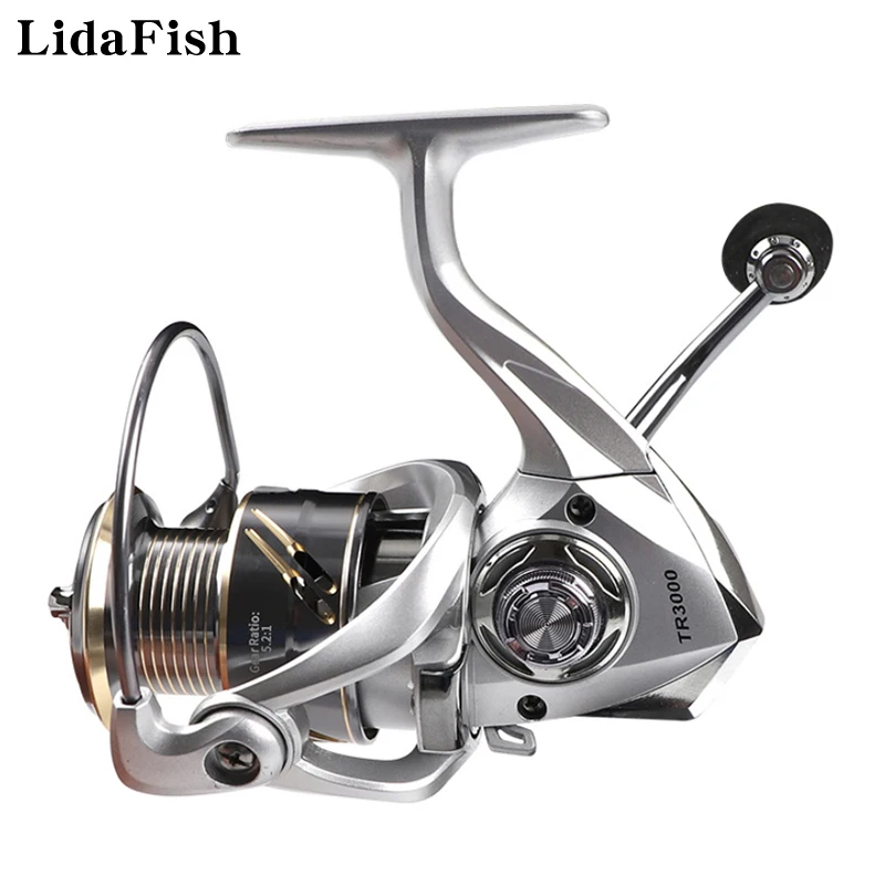 

TR 1000-6000 Series Anticorrosion 5+1BB Spinning Fishing Reel Gear Ratio 5.2:1 Full Metal Spool Fishing Wheel