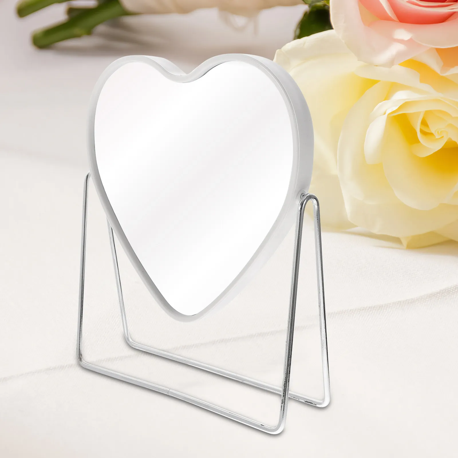 

Настольное поворотное зеркало для макияжа в винтажном стиле с устойчивой железной подставкой для спальни, туалетного столика, общежития, для девушек