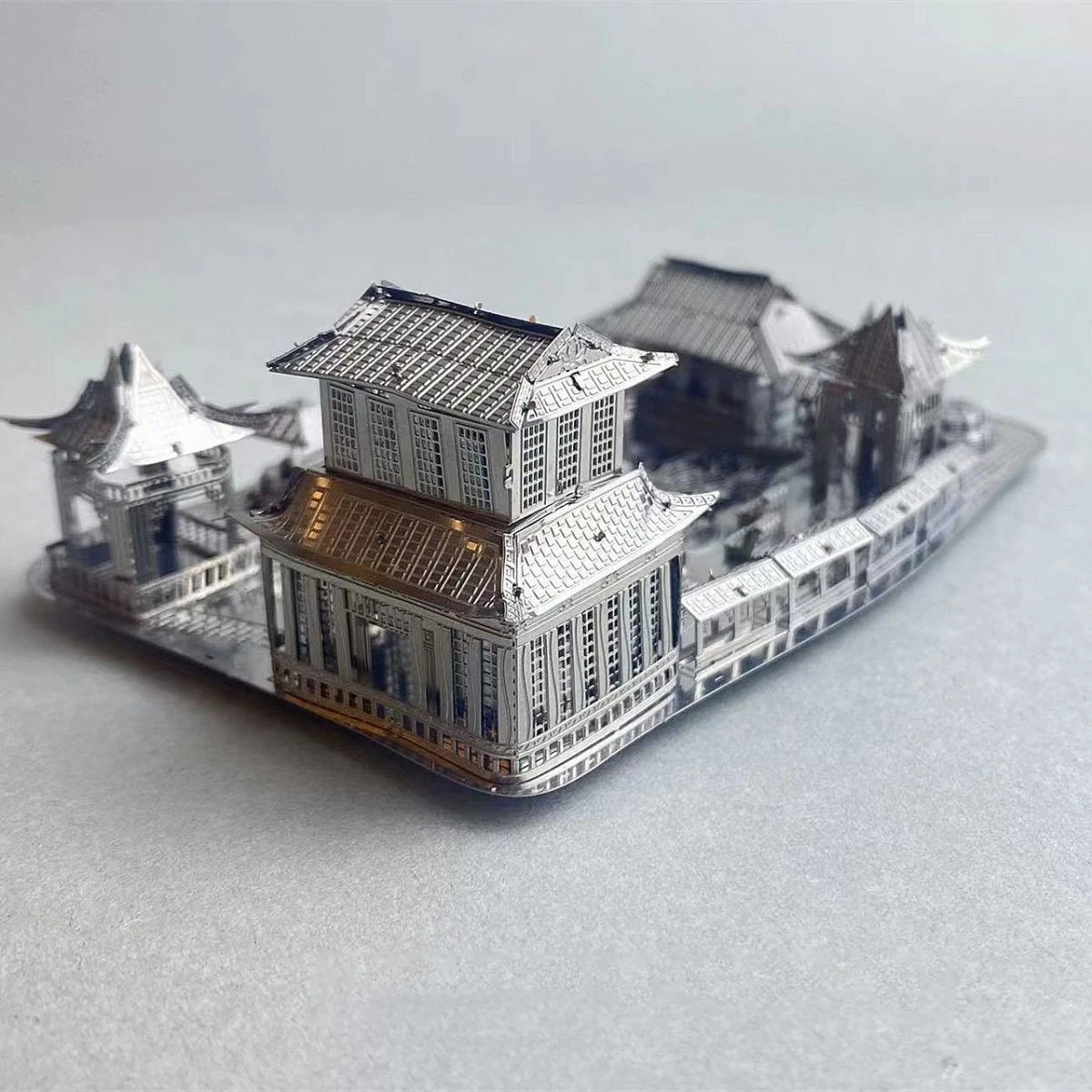 Classical Suzhou Gardens 3D Metal Puzzle Architectural Landscape Assembly Model Laser Cutting Puzzle Jigsaw Toys For Kids Adult