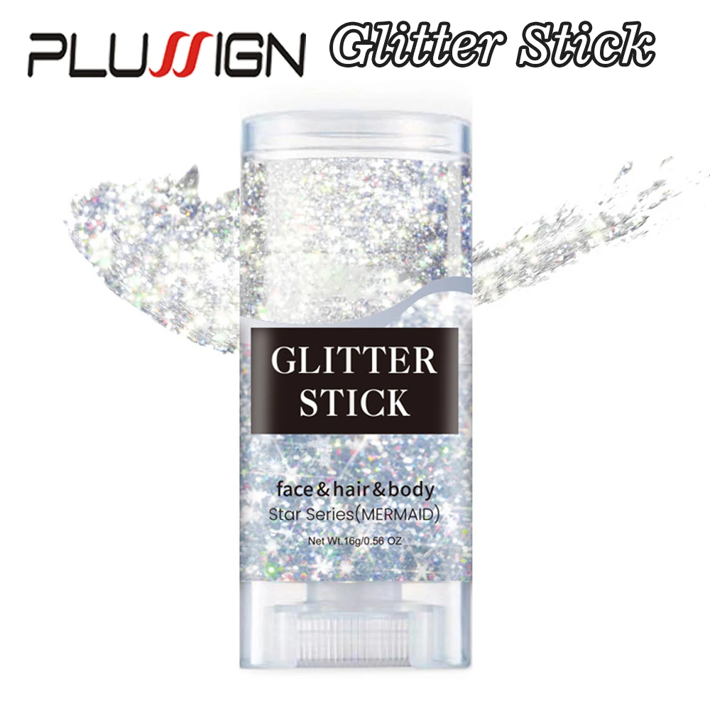 

Rainbow Hair Glitter Stick Rave Accessories Star Glitter Makeup For Kids And Women Face & Hair & Body Glitter Stick 0.56OZ