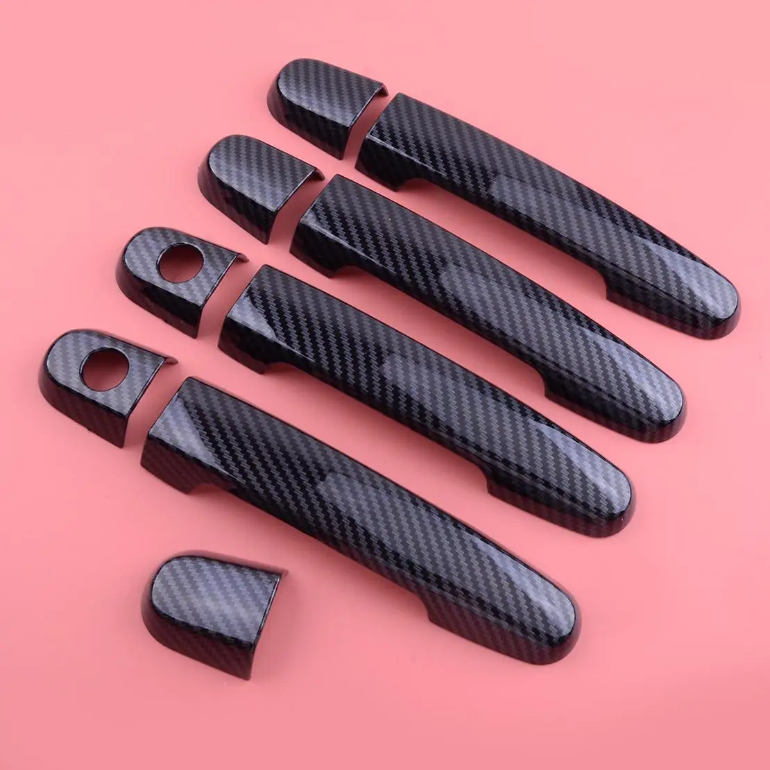 Car Exterior Side Door Handle Cover Molding Trim Set Fit for Toyota Corolla 2003-2011 2012 2013 Carbon Fiber Style