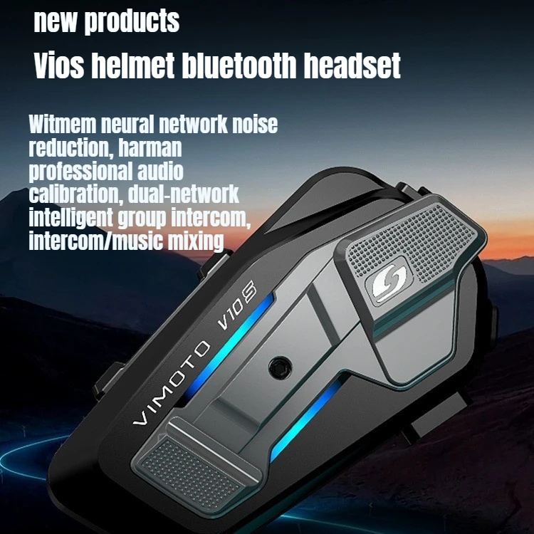 Vimoto XR/V10S/V10X Motorcycle Helmet Bluetooth Headset Intercom Multi-person Music Sharing Waterproof Noise Reduction
