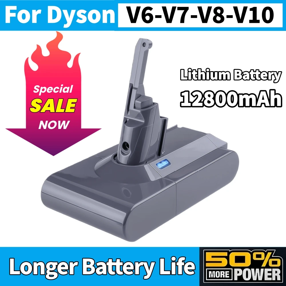 

For Dyson V6 V7 V8 v10 Vacuum Cleaner rechargeable Battery Series SV07 SV09 SV10 DC62 Absolute Fluffy Animal Pro Bateria