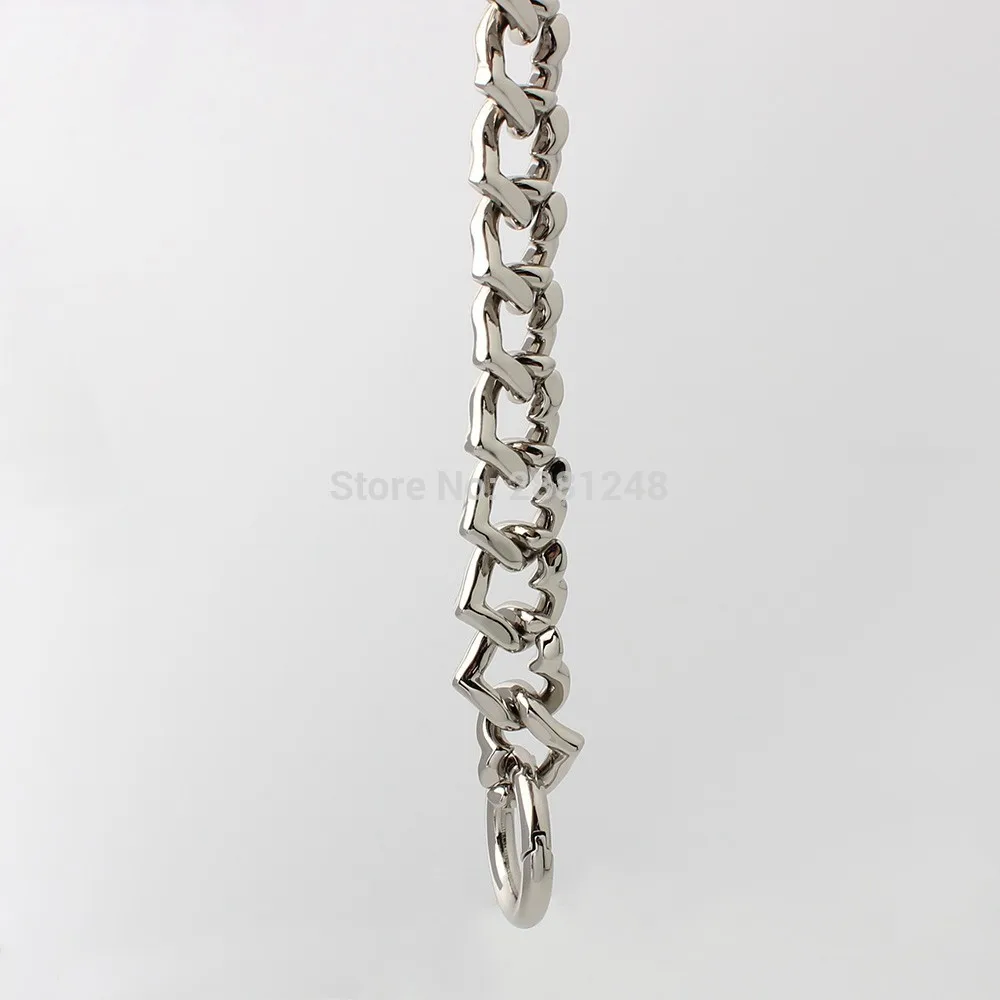 18mm new grade love Heart shape zinc alloy chain strap bag parts handles Accessory Factory Plating  Wholesale handbag