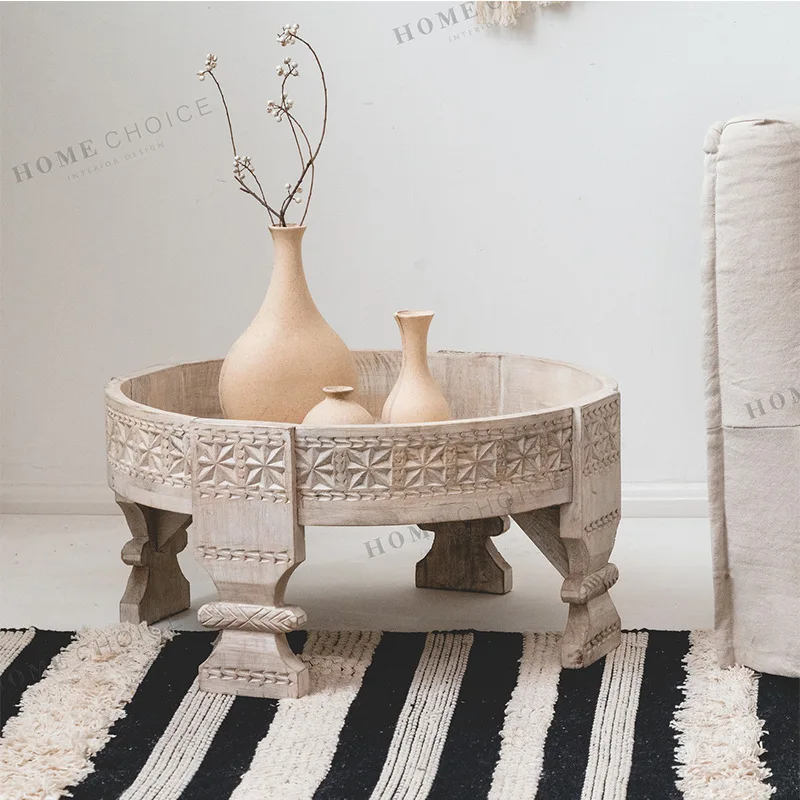 

Home Scandinavian American retro Moroccan hand-carved coffee table B & B round table