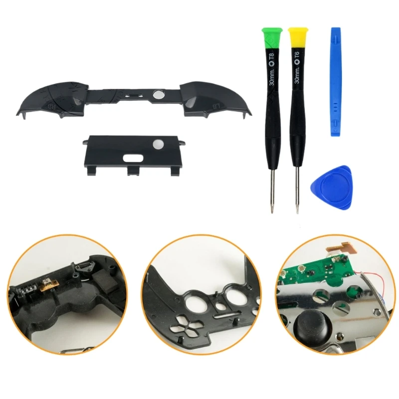 6 in 1 LBRB Bumper Buttons with 30mm Screwdriver Tool Kit for XB One EL 2 Controller Repair Button Drop Shipping