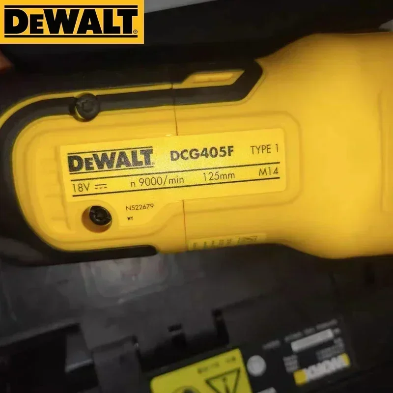 DEWALT Angle Grinder DCG405FN 18V Brushless Motor Cutting Machine 125mm Rechargeable Cordless Portable Polisher Power Tool