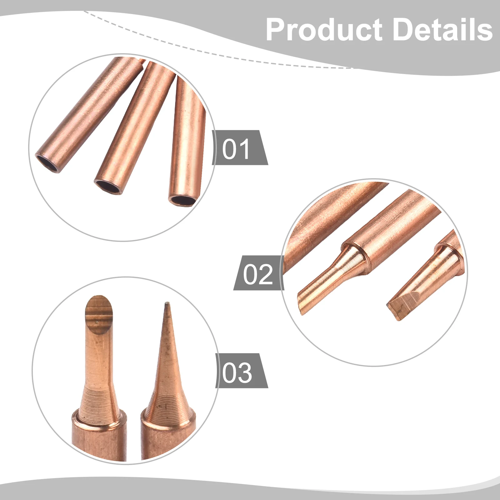 For 852D+ 12Pcs Solder Tips 900M-T Welding Tool For Soldering Projects Precise Soldering Tips Solder Tip For Iron
