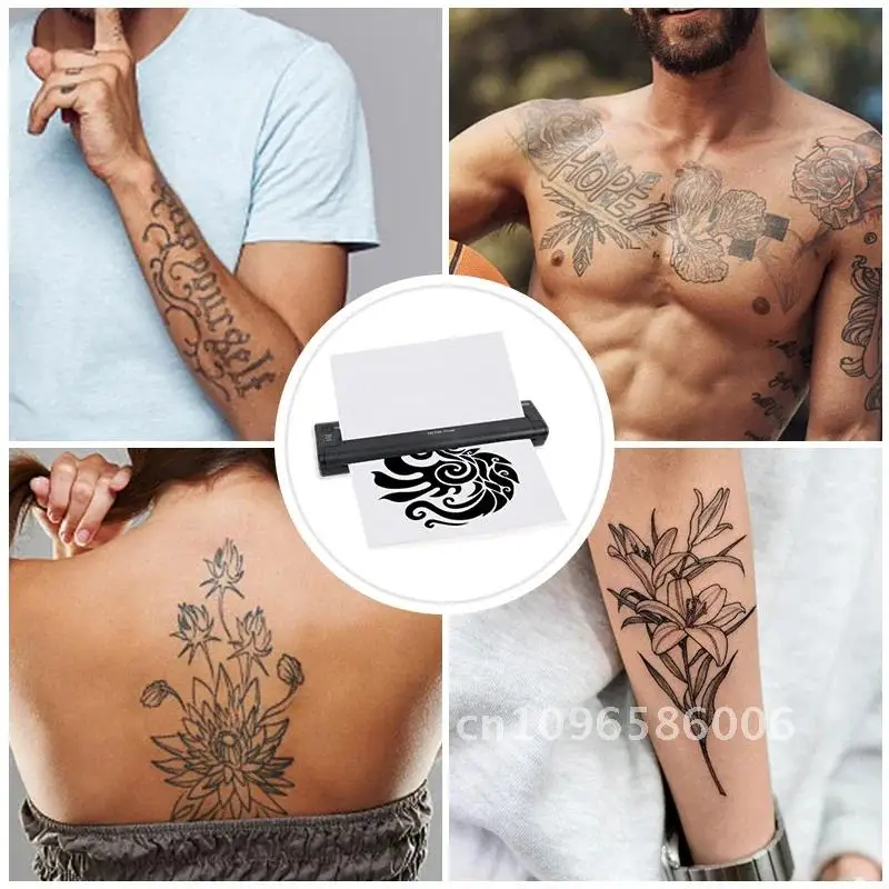 Tattoo Stencils เครื่องพิมพ์แม่แบบเครื่องพิมพ์ Mini Hot เครื่องถ่ายเอกสาร Tattoo แบบพกพา Transfer Tattoo อุปกรณ์เครื่องวาดชุดแม่แบบ
