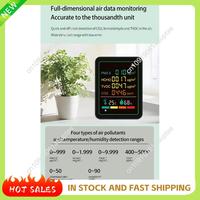 N88R MT07WT 6-In-1 Indoor Air Quality Monitor Portable PM2.5 Tester Household HCHO TVOC CO2 Temperature Humidity Tester