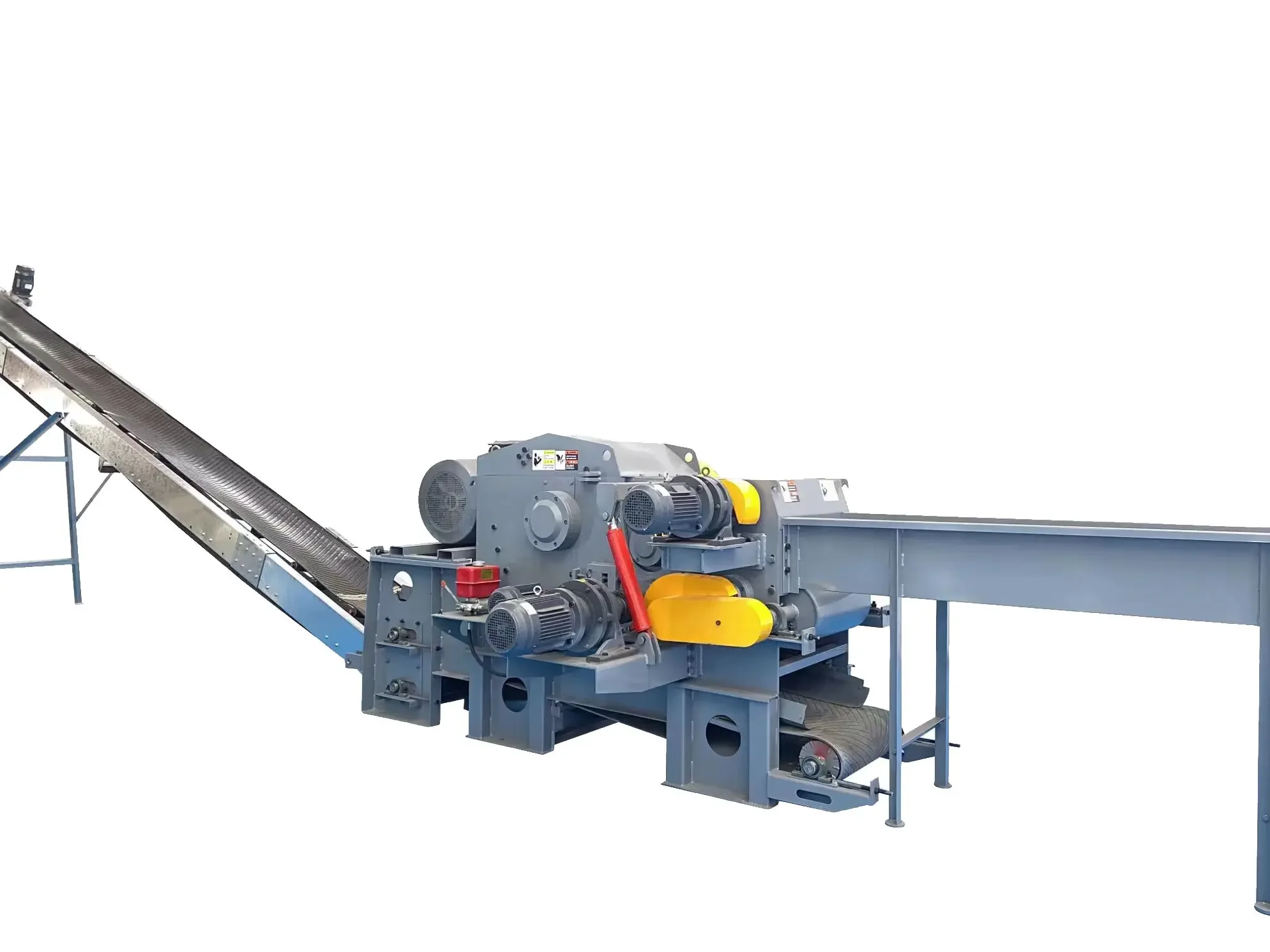 Professional 4-8ton/hr Drum Wood Chipper Machine Price Wood Pallet Crusher Machine Remove Nails 1250*280MM 547 rad/min Supplier