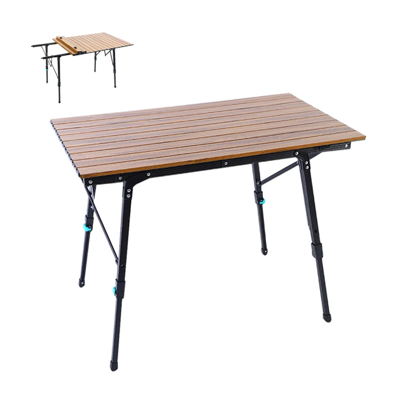 Adjustable Aluminum Alloy Table For Outdoor Kitchen Picnics Travel Fishing Backyard & Warehouse Use Foldable Outdoor Furniture