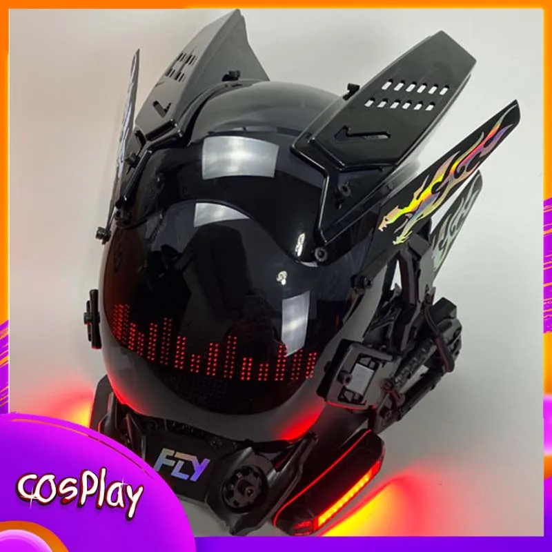 

Кибер-панк Cos Маска Косплей Механический Шлем Приложение Управление Анимированным Текстом Дисплей Экран Маска Ролевая Игра Бар Вечеринка Хэллоуин Реквизит