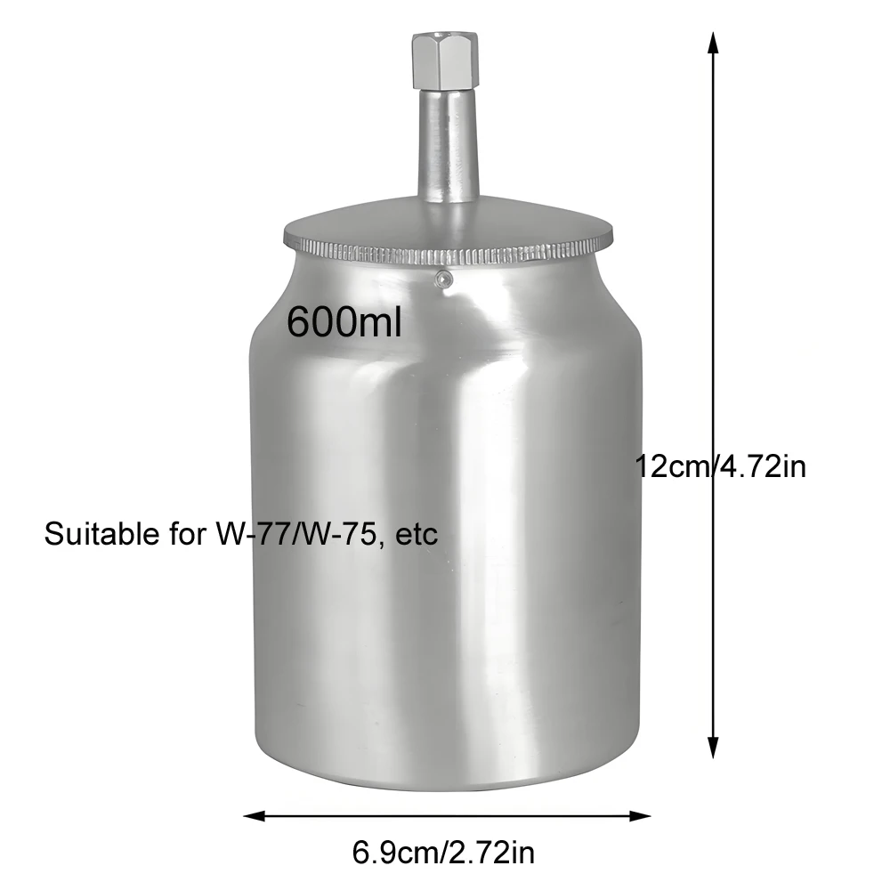 Lattina di spruzzo per pistola a spruzzo da 125/400/250/600/1000ml, pentola per pistola a spruzzo in plastica pentola per vernice in alluminio pistola a spruzzo ad aria tazza accessori per pistola a spruzzo