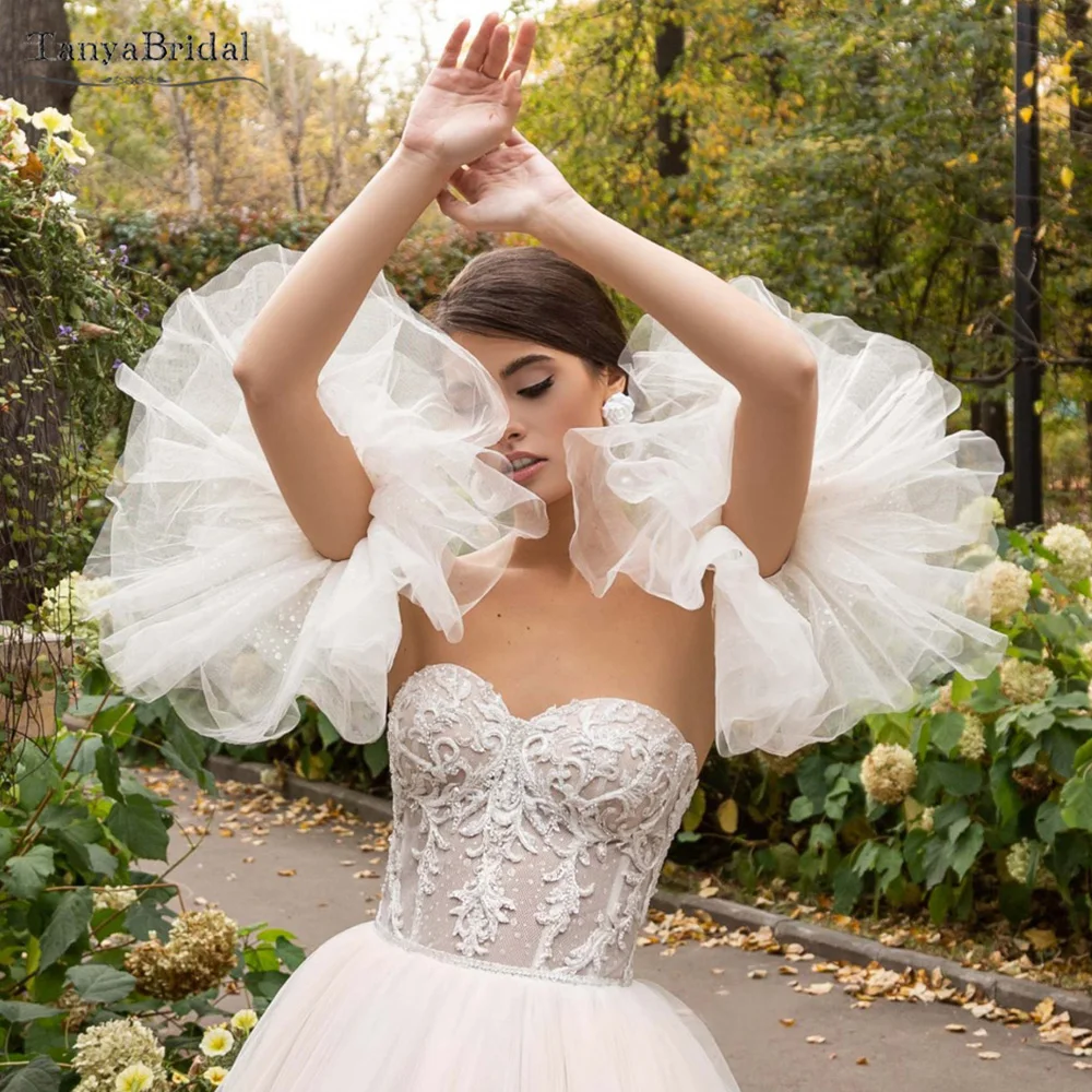 

Tulle Fashion Removeable Sleeves Set Chic Boho Wedding Accessories Women Gloves Sleeves DG081