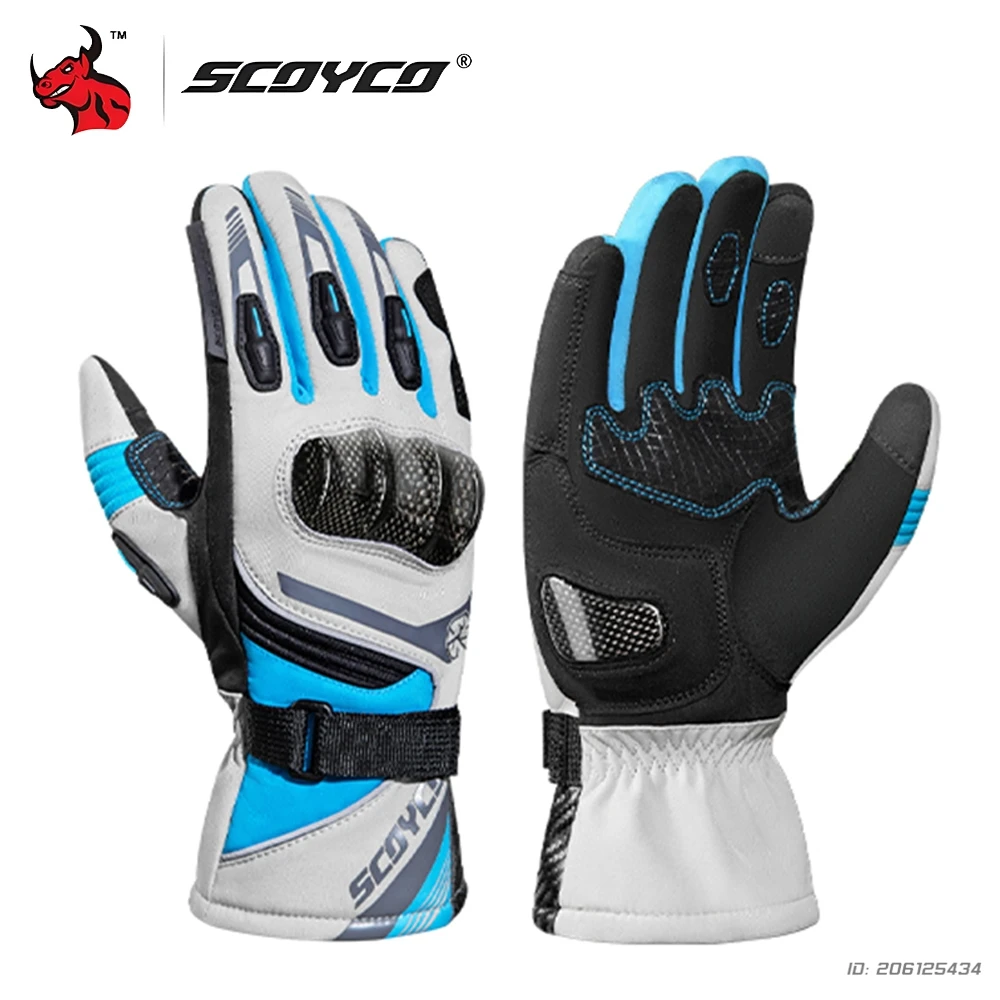 

Thermal Motorcycle Gloves Winter Thick Warm Riding Gloves Polyester All Season For Men Women Outdoor Cycling Bike Sports