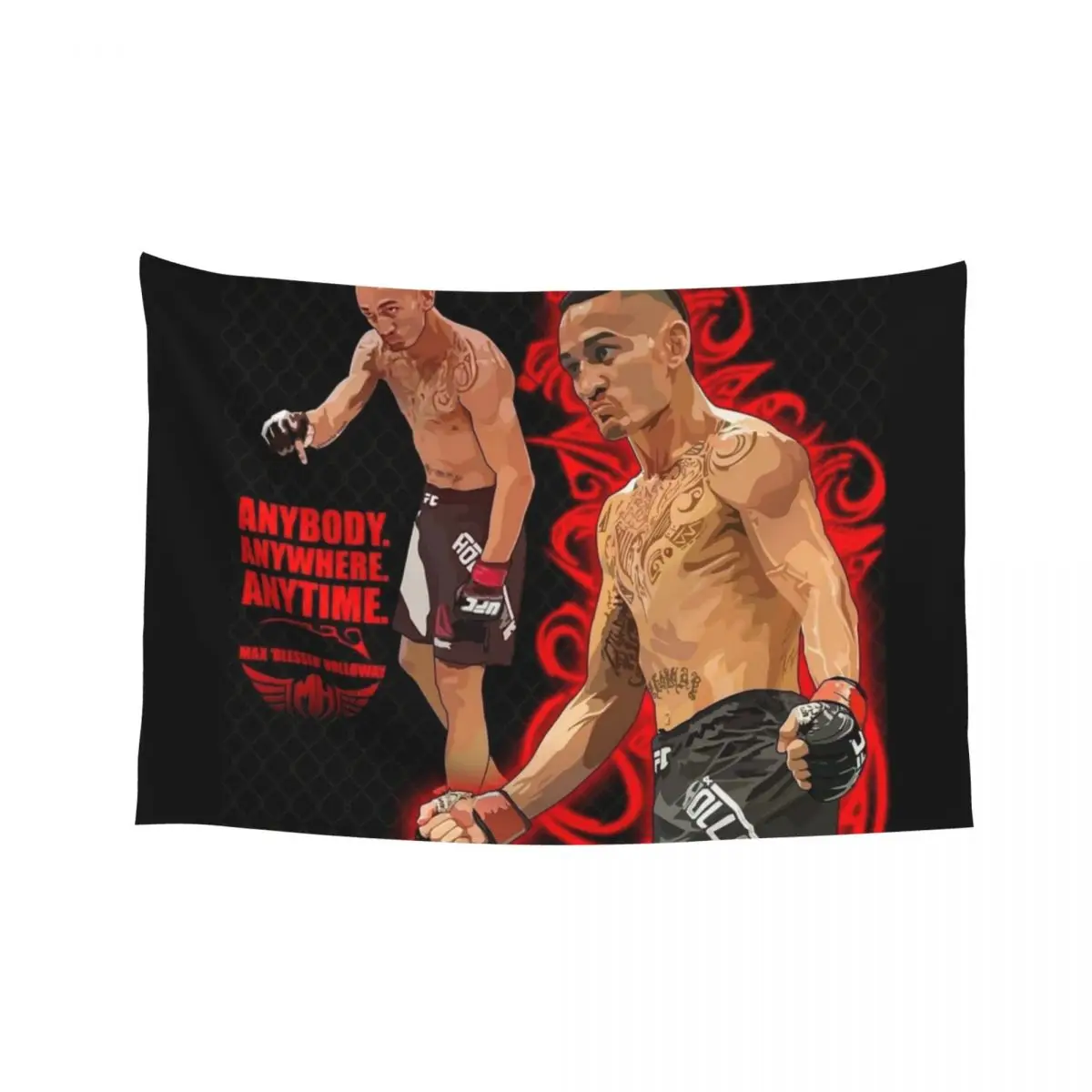 

Max Holloway Best Is Blessed Fighter Art Tapestry Home Decor Accessories Bedroom Decoration Wall Hangings Decoration Tapestry