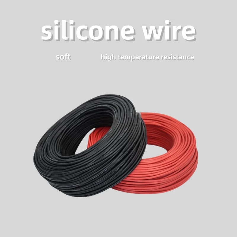 1/5m Ultra-soft silicone wire, high-quality material, resistant to high temperatures and pressures 12/14/16/22AWG