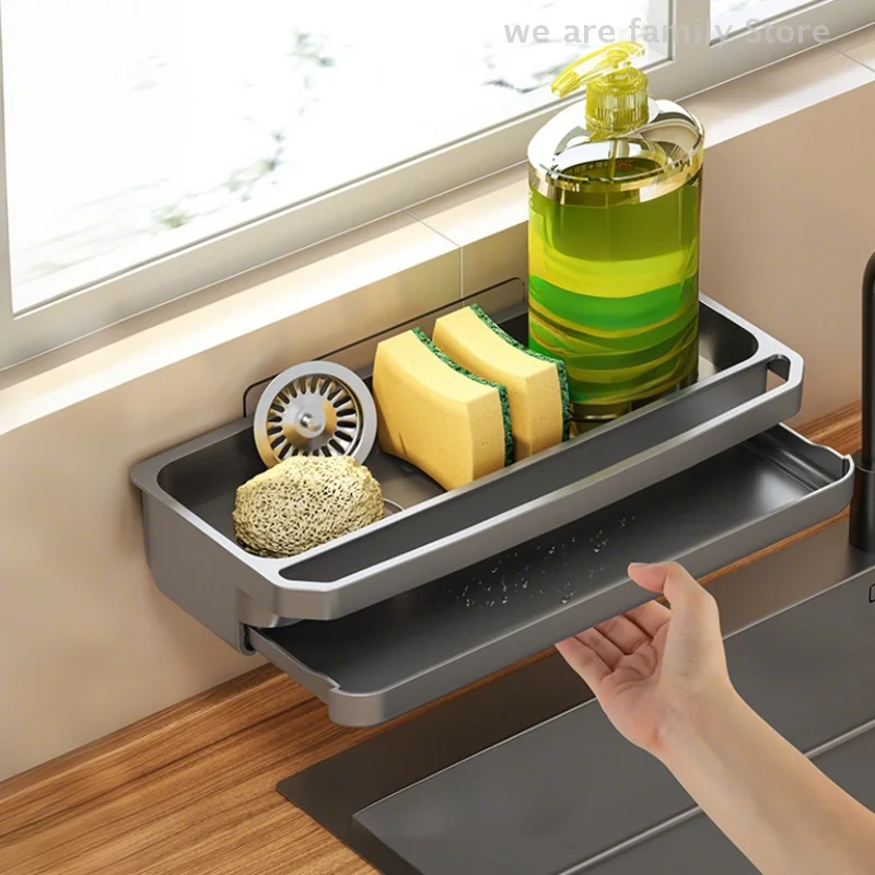 

Kitchen Sink Organizer Drain Rack Automatic Drain Rack Dish Cloth Faucet Store Soap Drain Kitchen Accessories