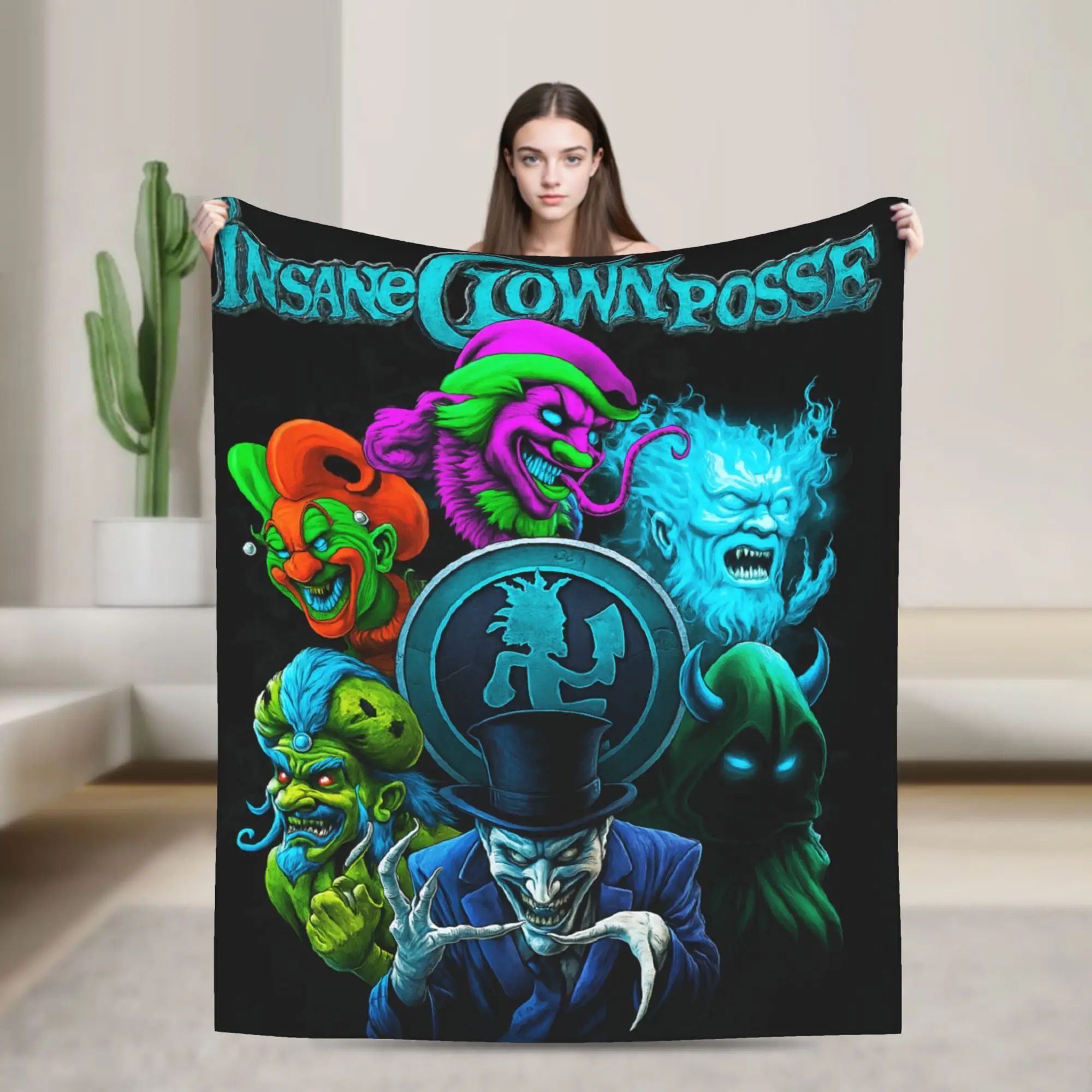 مجنون مهرج بوسي الفرقة بطانية قطيفة الاطفال الكبار الفانيلا رمي بطانية للخارجية الدافئة لينة تصميم جودة المفرش عيد ميلاد