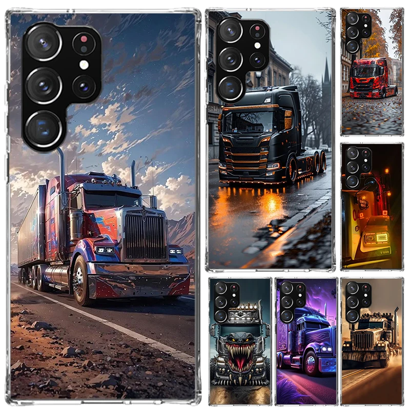 Trucks SA-AB Phone Case for Samsung Galaxy S26 S24 S23 Ultra S25 Edge S22 S21 Plus S20 FE + Soft Print Shell Funda Galaxy S25 S2