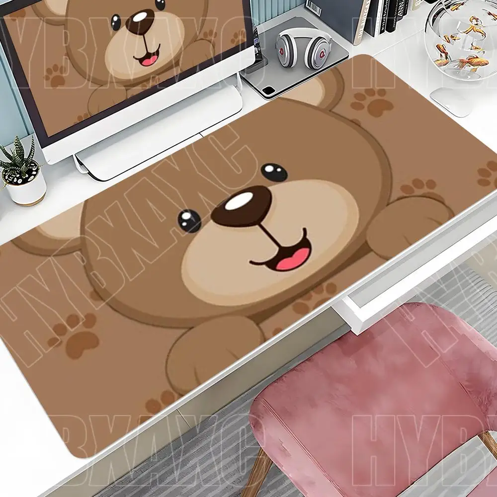 

Коврик для мыши с милым медвежонком 80 × 30, милый HD настольный коврик, расширенные коврики для игровой клавиатуры, большой коврик для геймерской мыши 90x40 см XXL