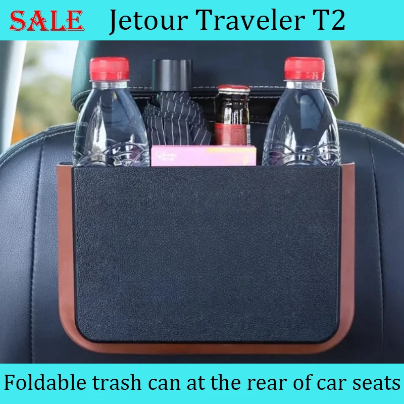 Fit for JETOUR Traveler T2 2023+ Car Trash Can Storage Box Modified Car Seat Rear Foldable Trash Can Car Interior Accessories