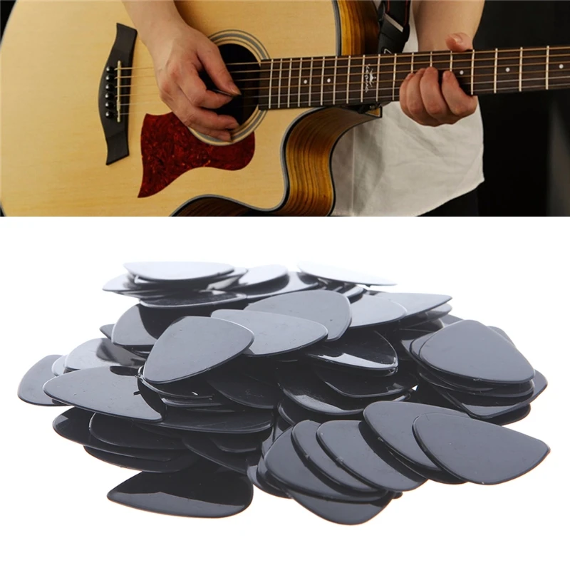 100 pcs ABS Celluloid Guitar Picks Acoustic Electric Guitarra Bass Nylon Mediator Plectrum Thickness 0.71mm