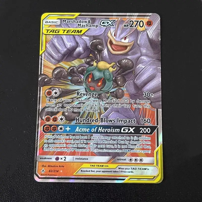 Pokemon PTCG-tarjeta Flash individual versión en inglés, juego de colección de Anime, Honchkrow, Heatran, Marshadow, Toxapex, regalos de Juguetes DIY