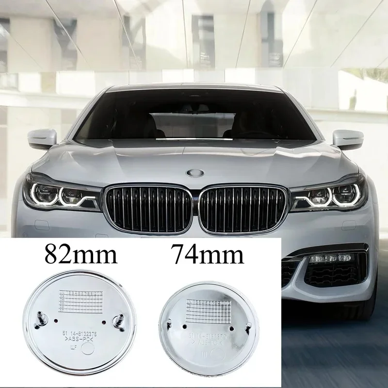 b-2pcs 74mm 82mm Chrome Base front rear boot badges hood trunk Emblem logo for b m w E46 E39 E38 E90 E60 Z3 Z4 X5 X6 Accessories